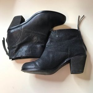 Sam Edelman Black Heeled Boots With Zipper Size 6